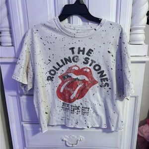 The Rolling Stones Womens White Graphic T-Shirt